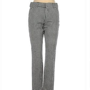 Saks Fifth Ave Black and white checkered straight leg pants, high waisted 16